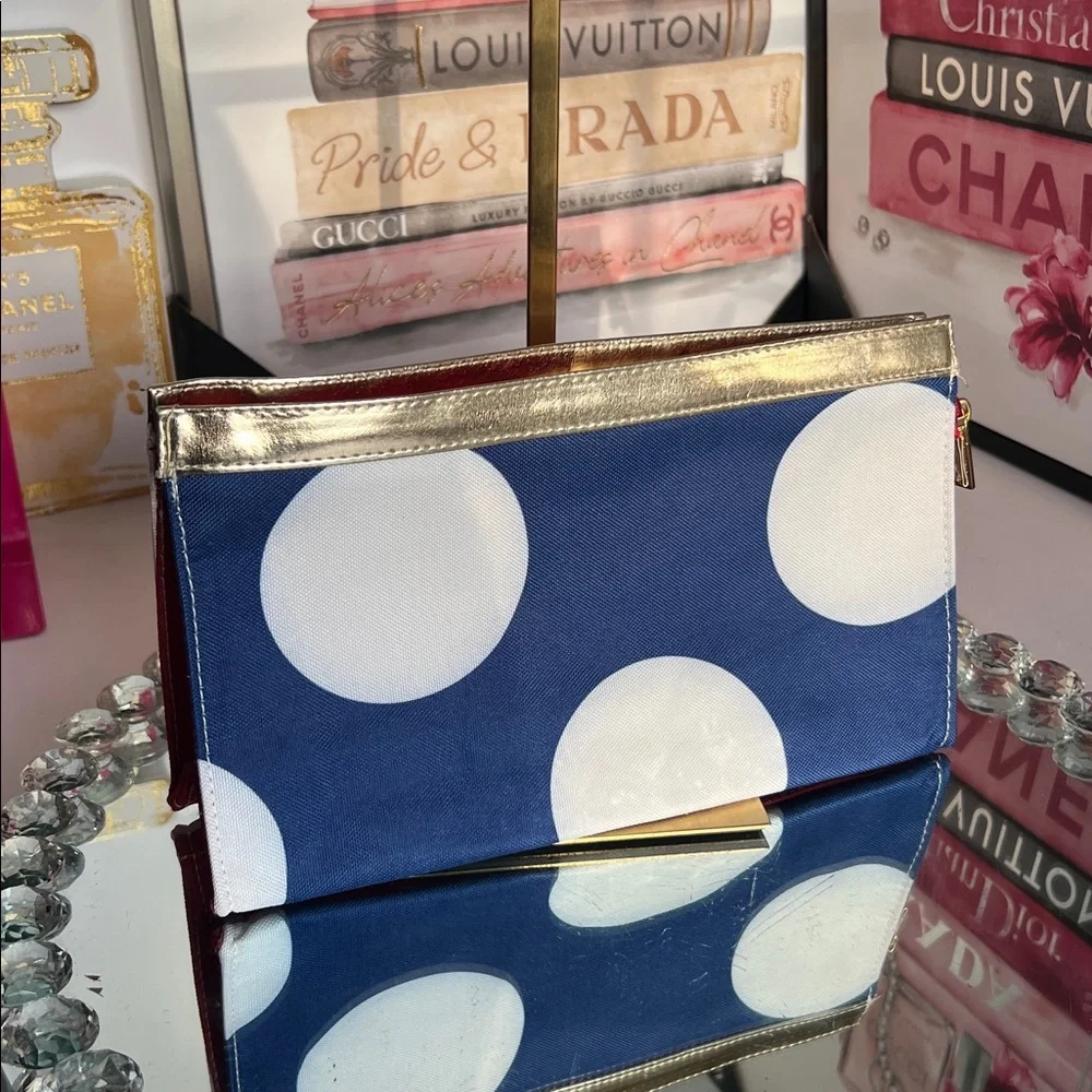 Elizabeth Arden Red and White Dotted clutch  or Cosmetic Case